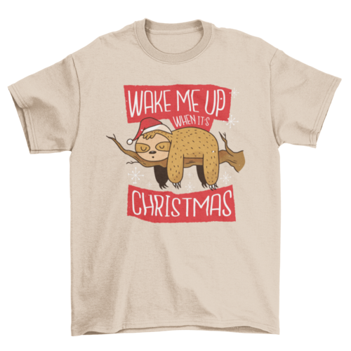 Christmas sloth t-shirt