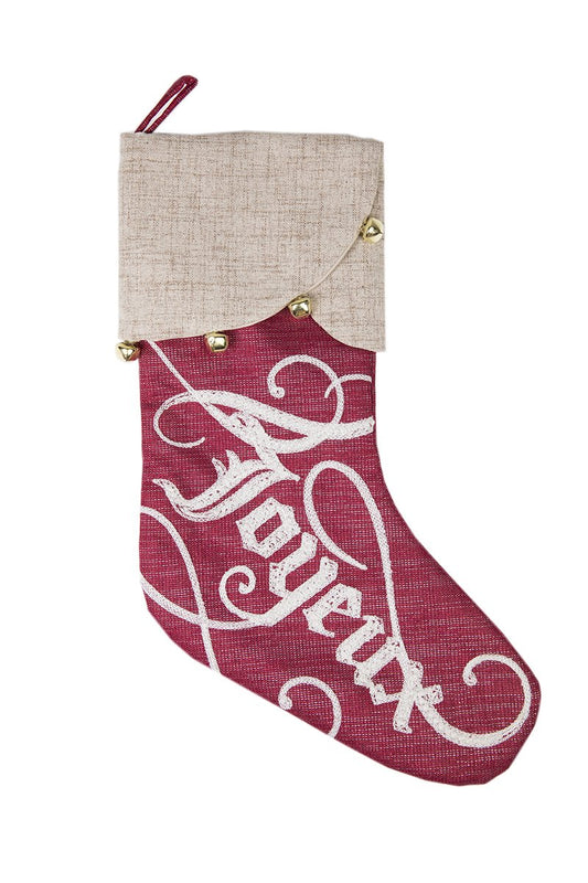 ML17125 Joyeux Christmas Stocking, 20"