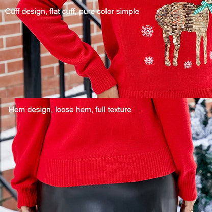 Women’s Red Bear Christmas Knit Pullover