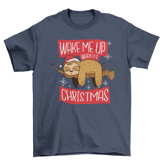 Christmas sloth t-shirt