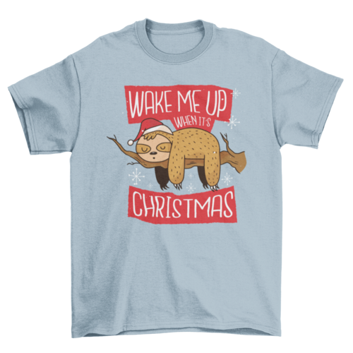 Christmas sloth t-shirt