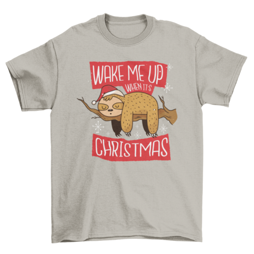 Christmas sloth t-shirt