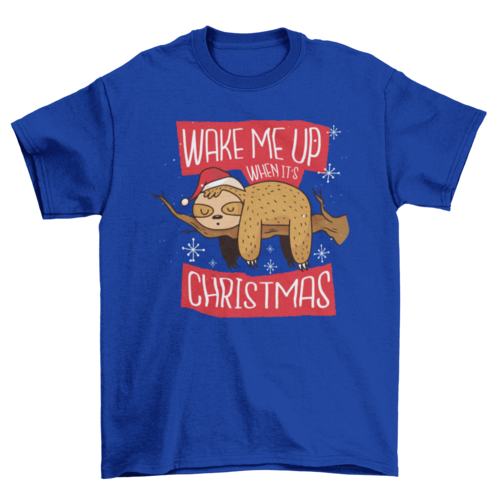 Christmas sloth t-shirt