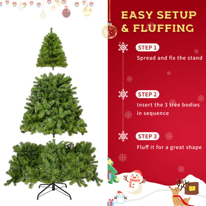7.5 ft Pre-Lit Fir Christmas Tree — 350 LED Lights