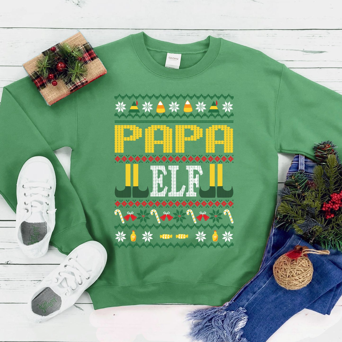 Papa ELF Christmas Sweatshirt