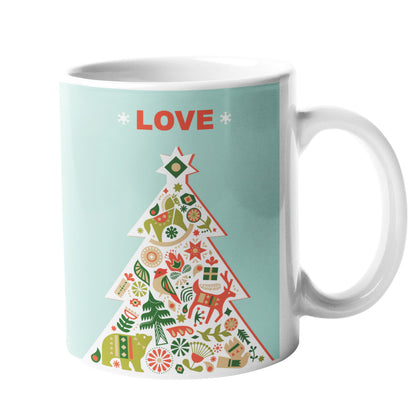 Joy, Love & Peace Christmas Mugs — Set of 3