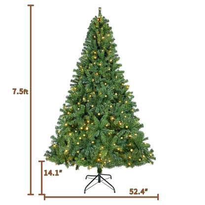 7.5 ft Pre-Lit Fir Christmas Tree — 350 LED Lights
