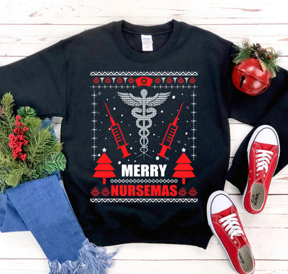 Merry Nurse-mas Christmas Sweatshirt