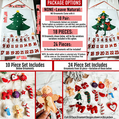 Felt Christmas Advent Calendar — Choose Your Ornament Set